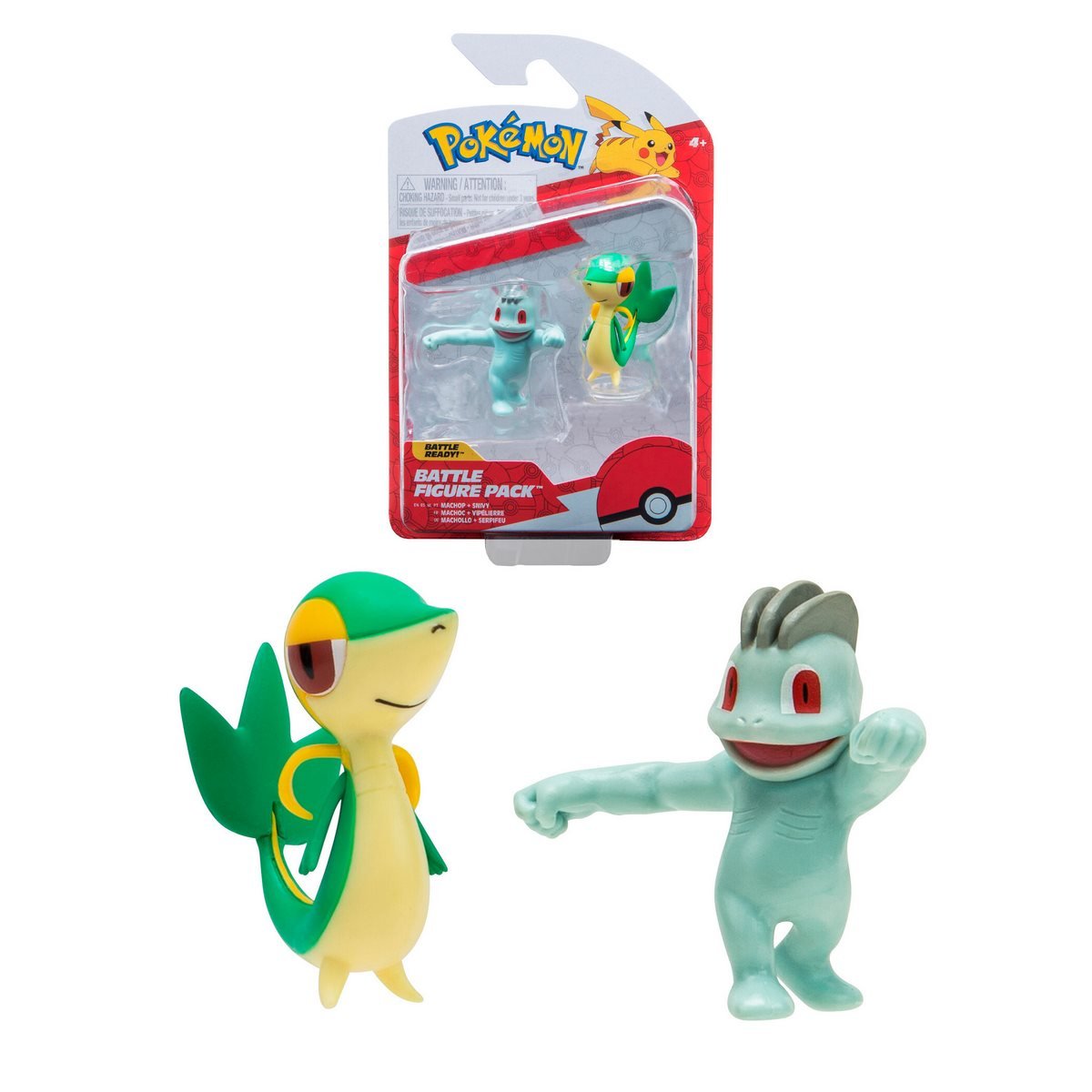 Set Figuras Pokemon - Machop Y Snivy